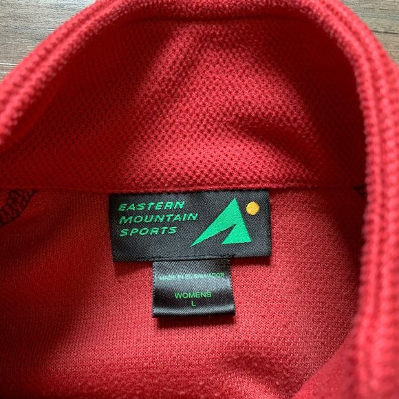 Eastern Mountain Sports Women’s Red Sweater Side Neck Zipper Pullover Large - Picture 5 of 9